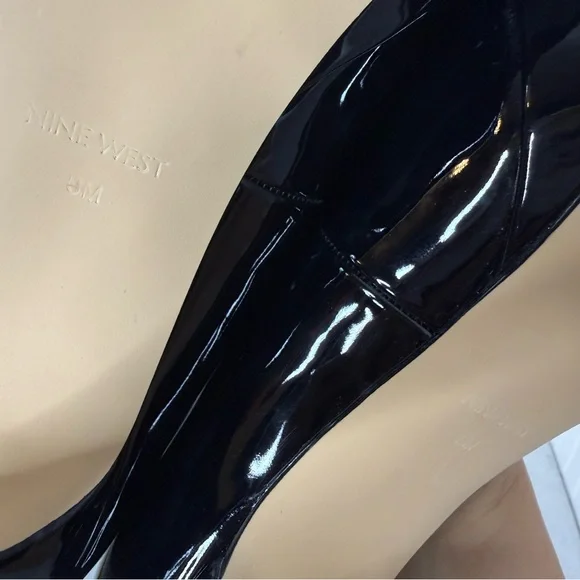 NWOB Nine West Danca Patent Leather Pointed Toe Stiletto Heels Size 8M - Picture 9 of 12
